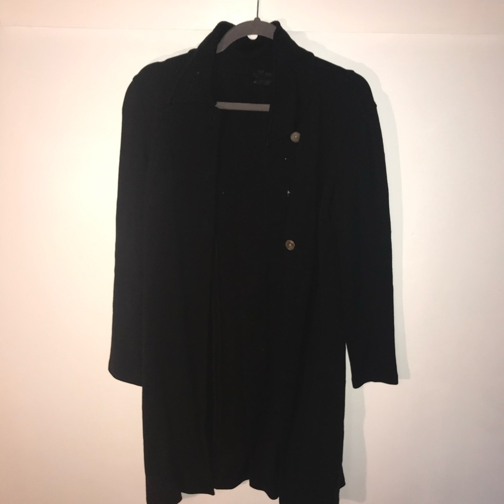 Classic black coat for spring / fall